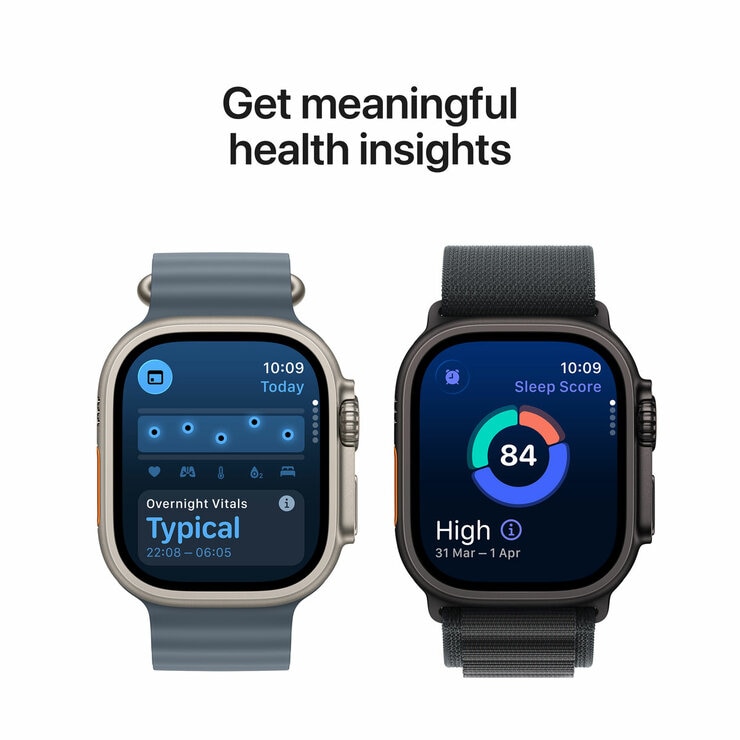 Buy Apple Watch Ultra 3 GPS + Cellular, 49mm Natural Titanium Case with Anchor Blue Ocean Band, MEWH4DH/A at costco.co.uk