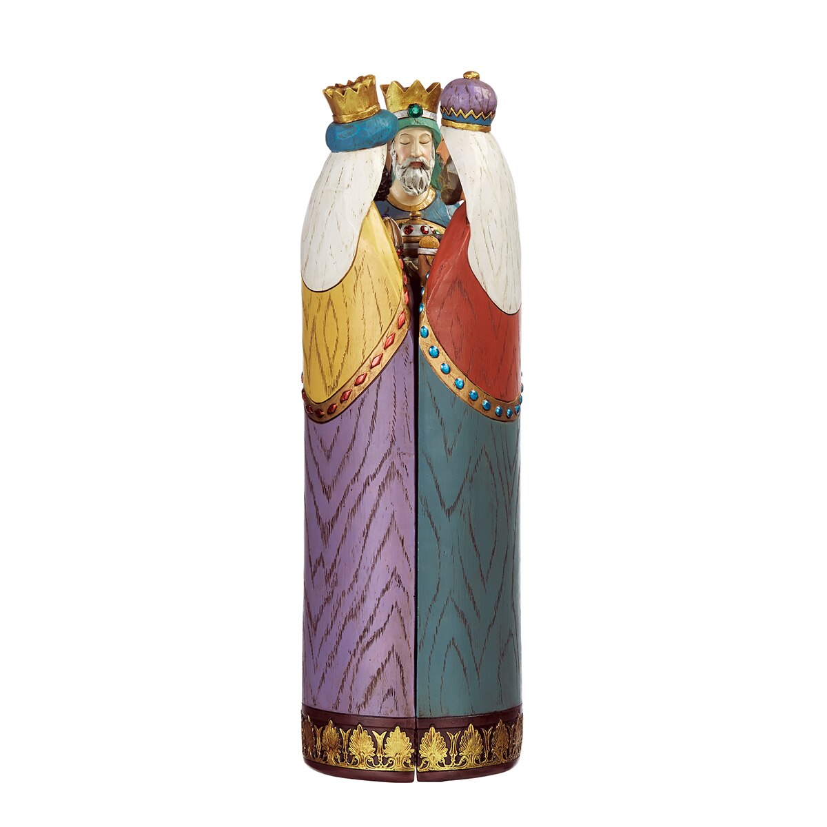 Three kings on white background