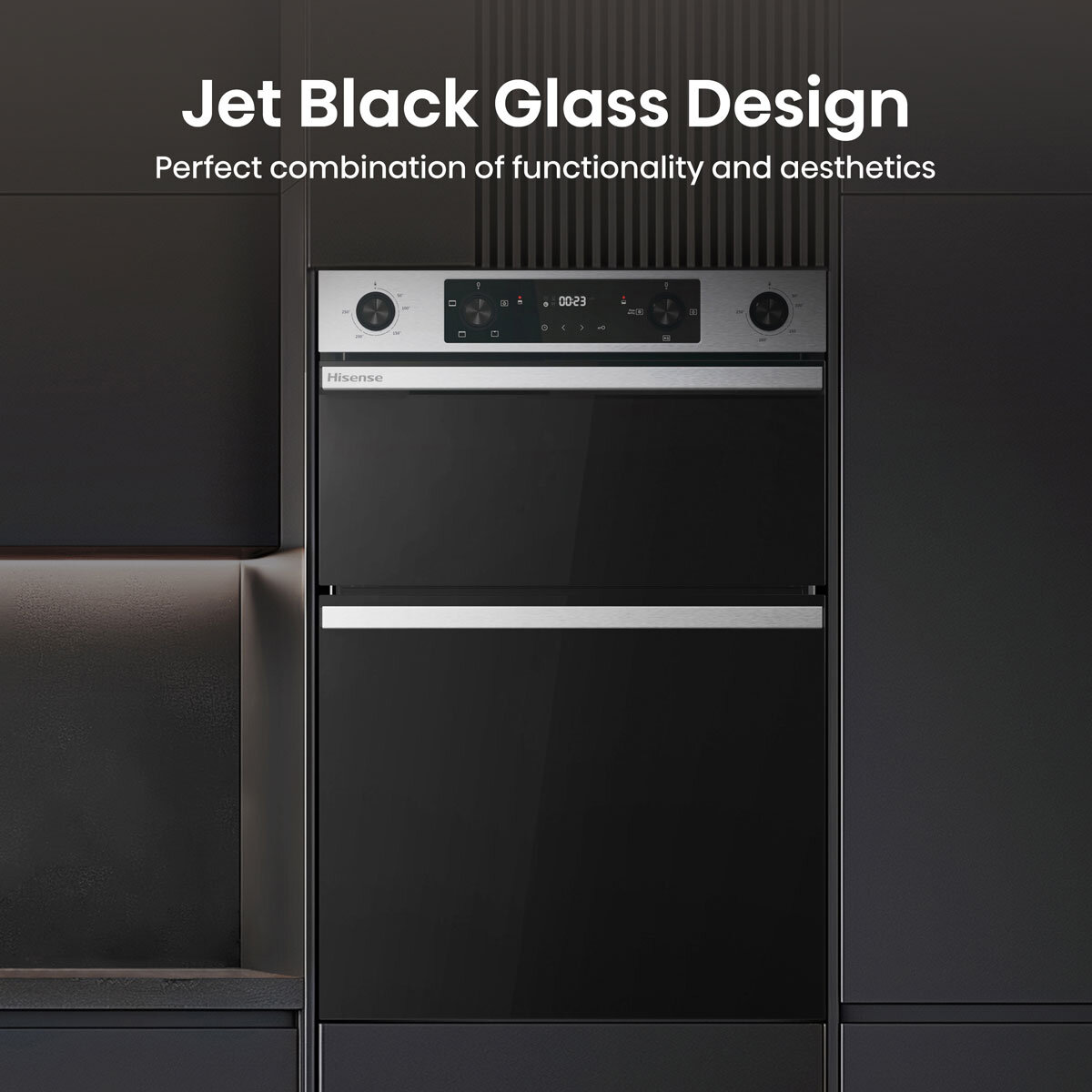 Hisense Hi6 BID914221CX Electric Built-In Double Oven, A Rated in Stainless Steel