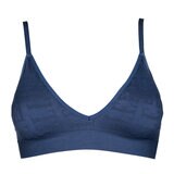 Elle Women's Seamless Bralette, 2 Pack in Blue Fog, Large