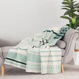 Berkshire Green Striped Chenille Throw, 152 x 178 cm Berkshire Green Striped Chenille Throw, 152 x 178 cm
