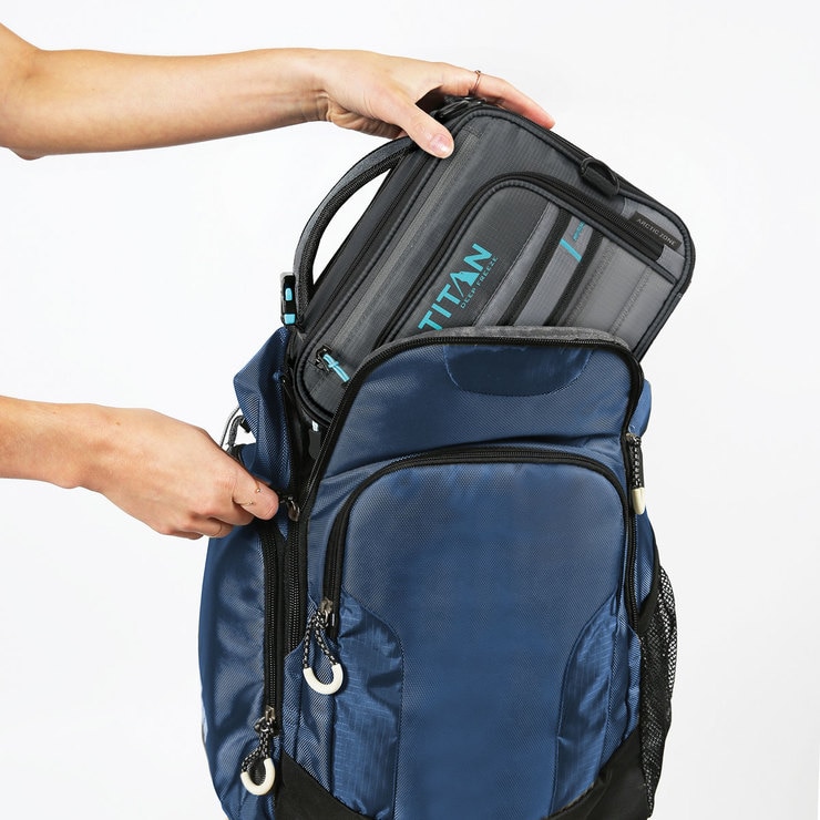 Titan Deep Freeze® Expandable Lunch Box with 2 Ice Walls® in Grey