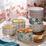 Signature Stoneware Bowls with Lids, 6 Pack Signature Stoneware Bowls with Lids, 6 Pack