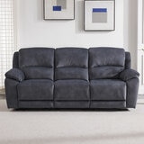 Belagio Grey Fabric Power Recliner 3 Seater Sofa