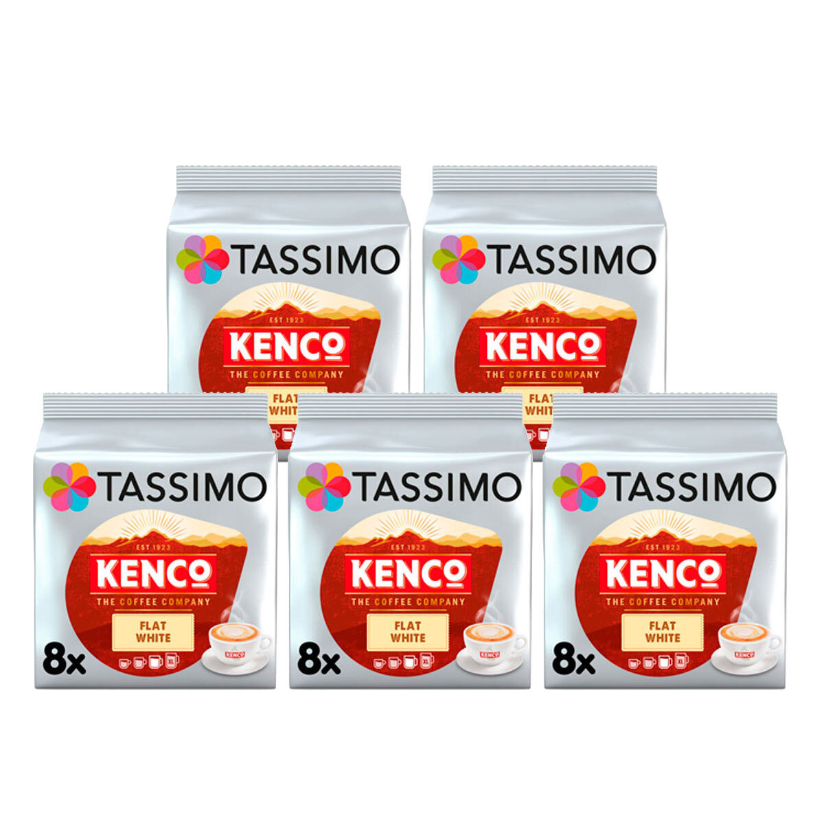 Tassimo Kenco Flat White Coffee Pods, 40 Servings