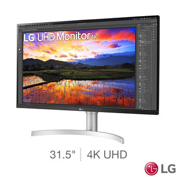 LG 32UN650-W, 31.5 Inch 4K Ultra HD Monitor