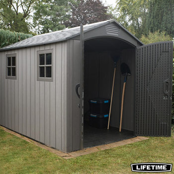 Lifetime 7ft x 9ft 6" (2.1x 2.9m) Rough Cut Storage Shed - Model 60310