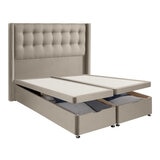 Silentnight woven full ottoman divan in sandstone