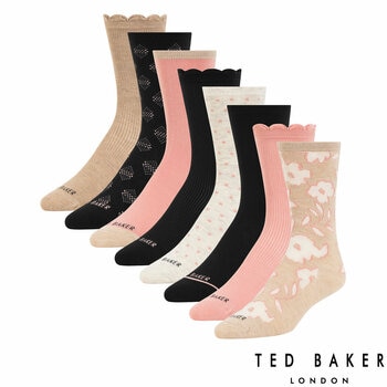 Ted Baker Women's Crew Sock, 8 Pack