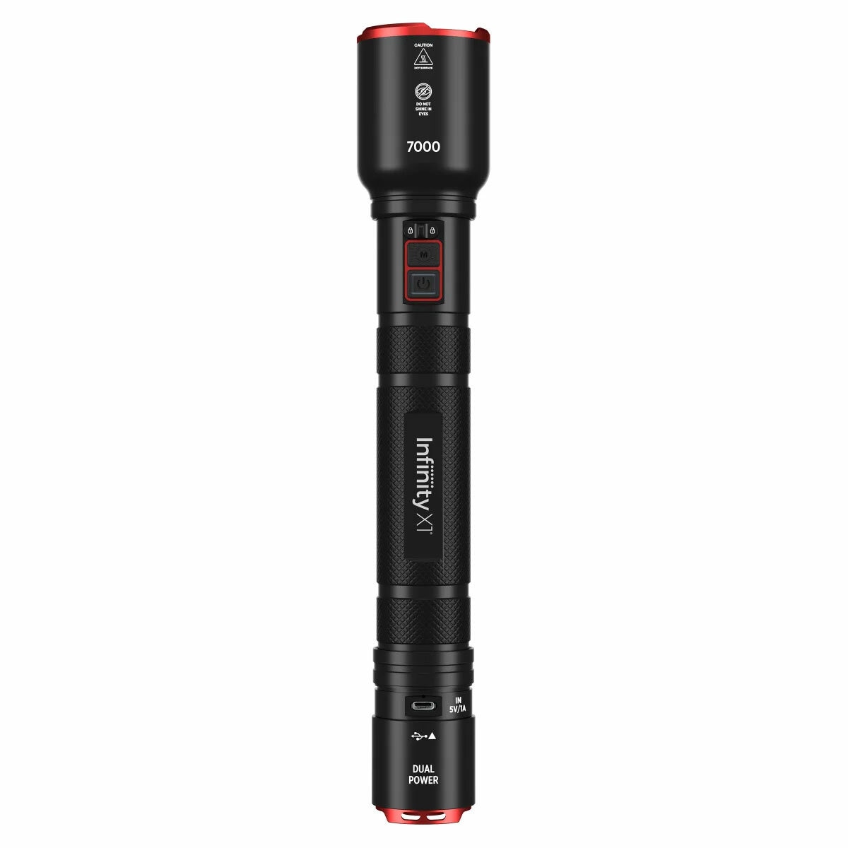 Infinity X1 Rechargeable Dual Power Flashlight 7000 Lumen