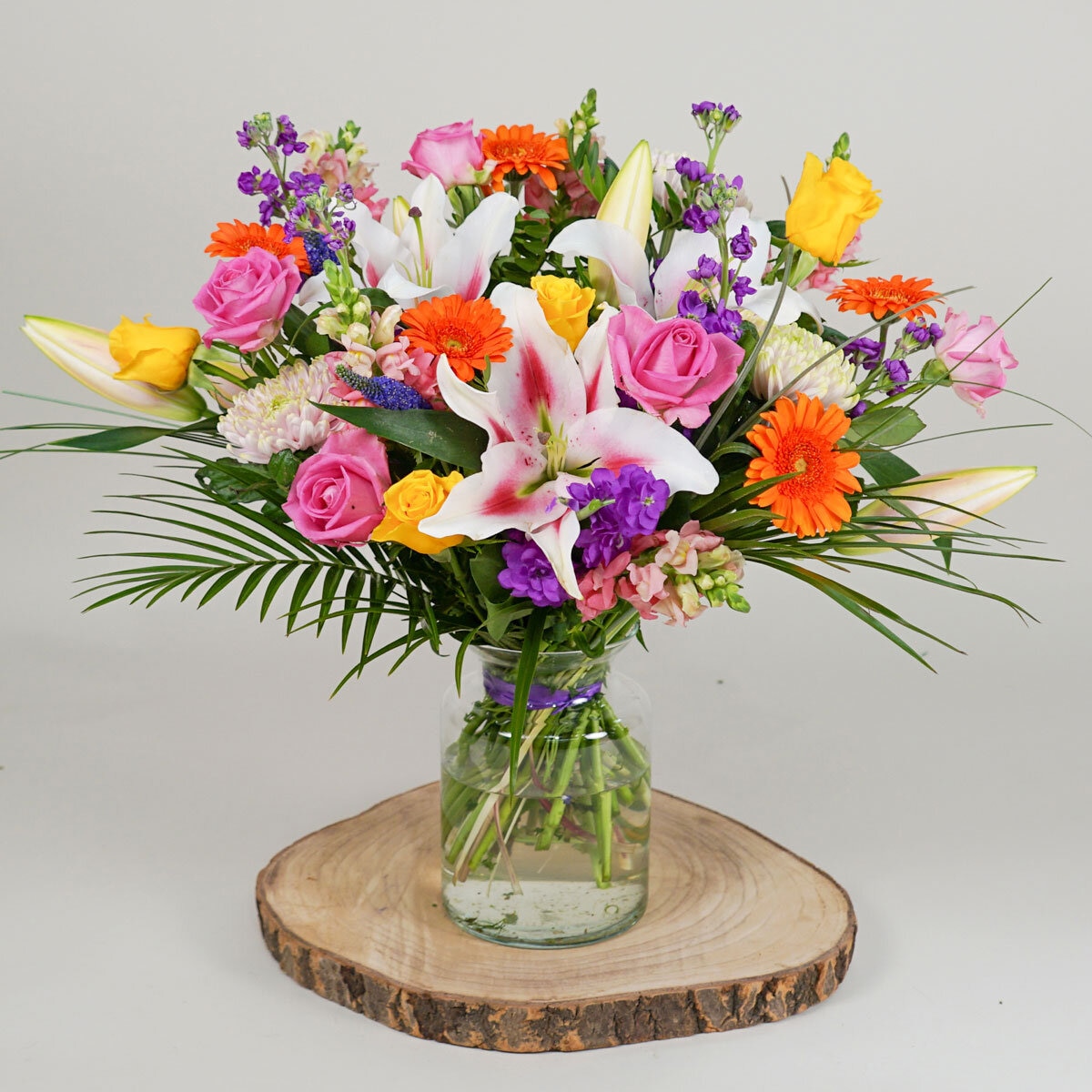 50 Stem Festival Glow Flower Bouquet with Greetings Card
