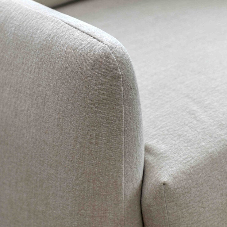 Gallery Oakwood Natural 3 Seater Fabric Sofa