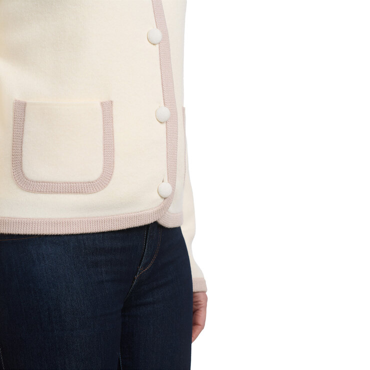 Dalia Ladies Contrast Trim Cardigan Dalia Ladies Contrast Trim Cardigan