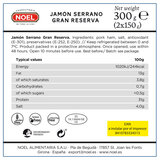Back of pack for 2 X 150G Pack of Noel Jamon Serrano Gran Reserva