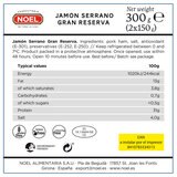 Back of pack for 2 X 150G Pack of Noel Jamon Serrano Gran Reserva