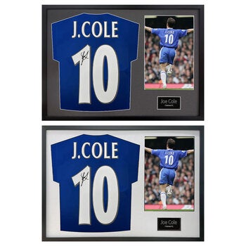 Joe Cole Signed Framed Chelsea Football Shirt including 1 Photo in 2 Options: White or Black