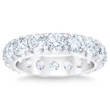 4.70ctw Round Brilliant Cut Diamond Eternity Ring, Platinum