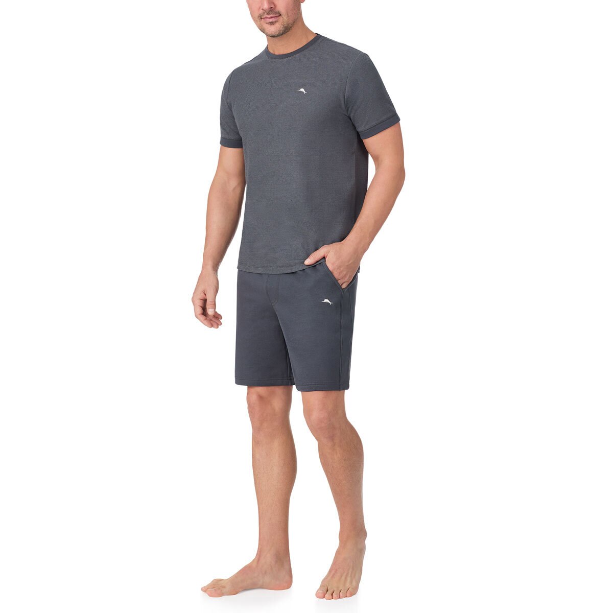 Tommy Bahama Men's Knit Lounge Set in Charcoal