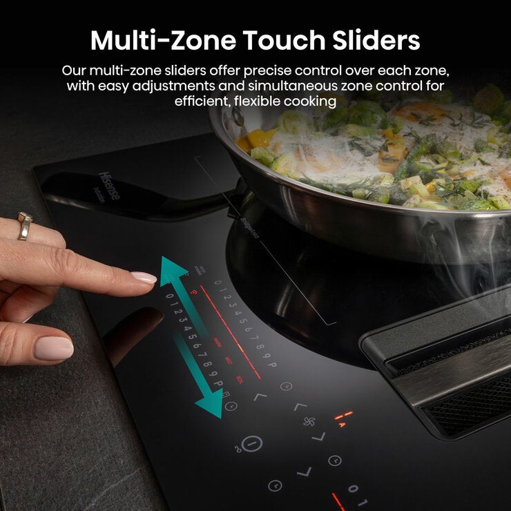 Hisense Hi6 HEH6432BSCWF 60cm Induction Hob in Black, For External / Recirculation Ventilation Hisense Hi6 HEH6432BSCWF 60cm Induction Hob in Black, For External / Recirculation Ventilation