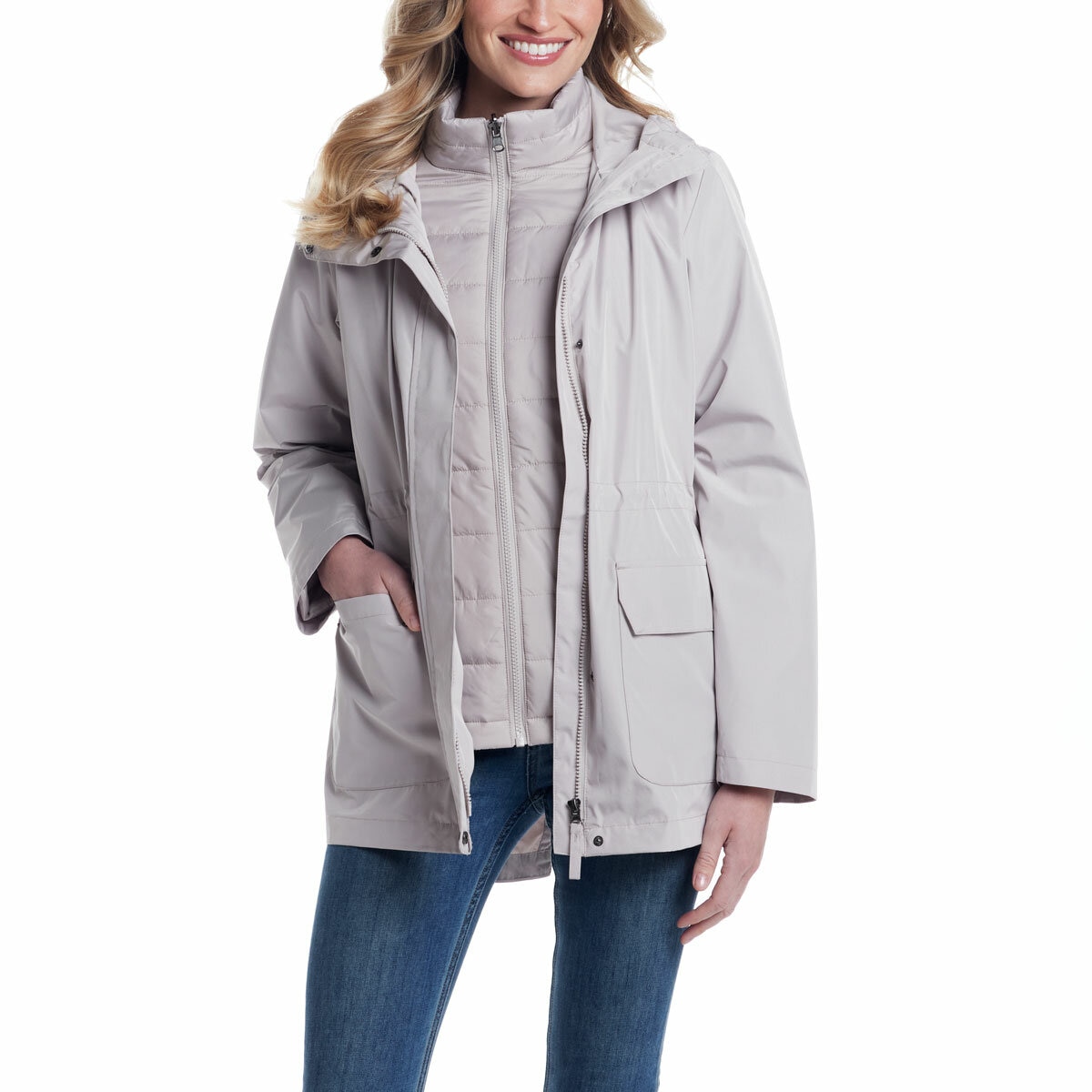 Weatherproof Women's 3 in 1 Systems Jacket in Stone