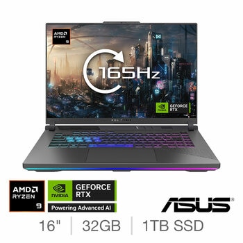 ASUS ROG Strix, AMD Ryzen 9, 32GB RAM, 1TB SSD, NVIDIA RTX5080 16Inch Gaming Laptop, G614PW-RV005W ASUS ROG Strix, AMD Ryzen 9, 32GB RAM, 1TB SSD, NVIDIA RTX5080 16Inch Gaming Laptop, G614PW-RV005W