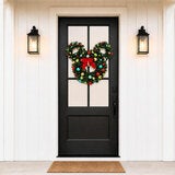 30 Inch Pre-Lit Mickey Figural Christmas Wreath 30 Inch Pre-Lit Mickey Figural Christmas Wreath