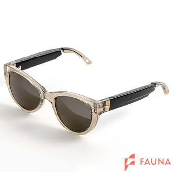 Fauna Fabula Sunglasses with Built in Speaker in Crystal Brown