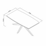 Bentley Designs Kristen Light Oak Dining Table, Seats 6