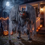 Halloween 7.5ft (2.3m) Animated Gargoyle With Lights & Sounds Halloween 7.5ft (2.3m) Animated Gargoyle With Lights & Sounds