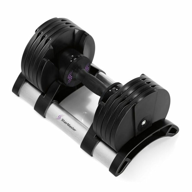 StairMaster 88lbs (40kg) TwistLock Adjustable Dumbbell Set with Stand