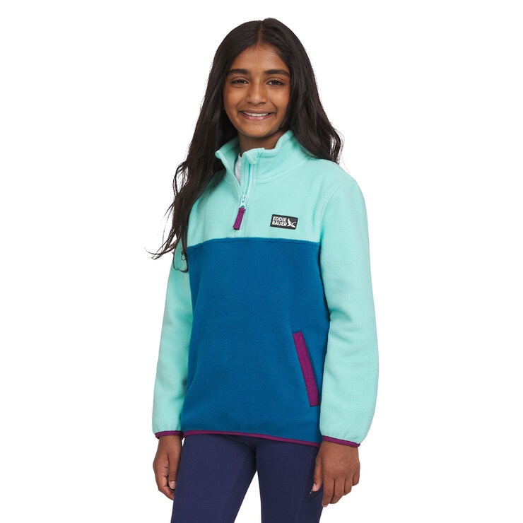 Eddie Bauer Youth Quest Pullover Fleece in Blue Eddie Bauer Youth Quest Pullover Fleece in Blue