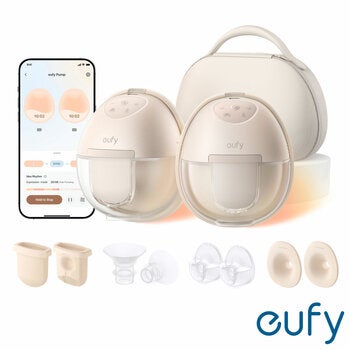 eufy S1 Pro Heated Electric Breast Pump with Charging Case & Replacement Accessories