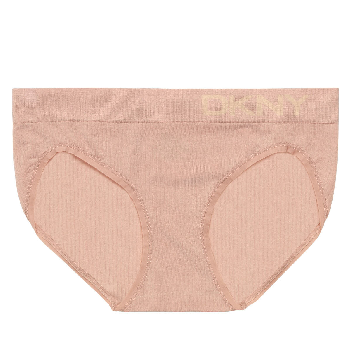 DKNY Women's Seamless Rib Knit 4 Pack Bikini Brief in Pin
