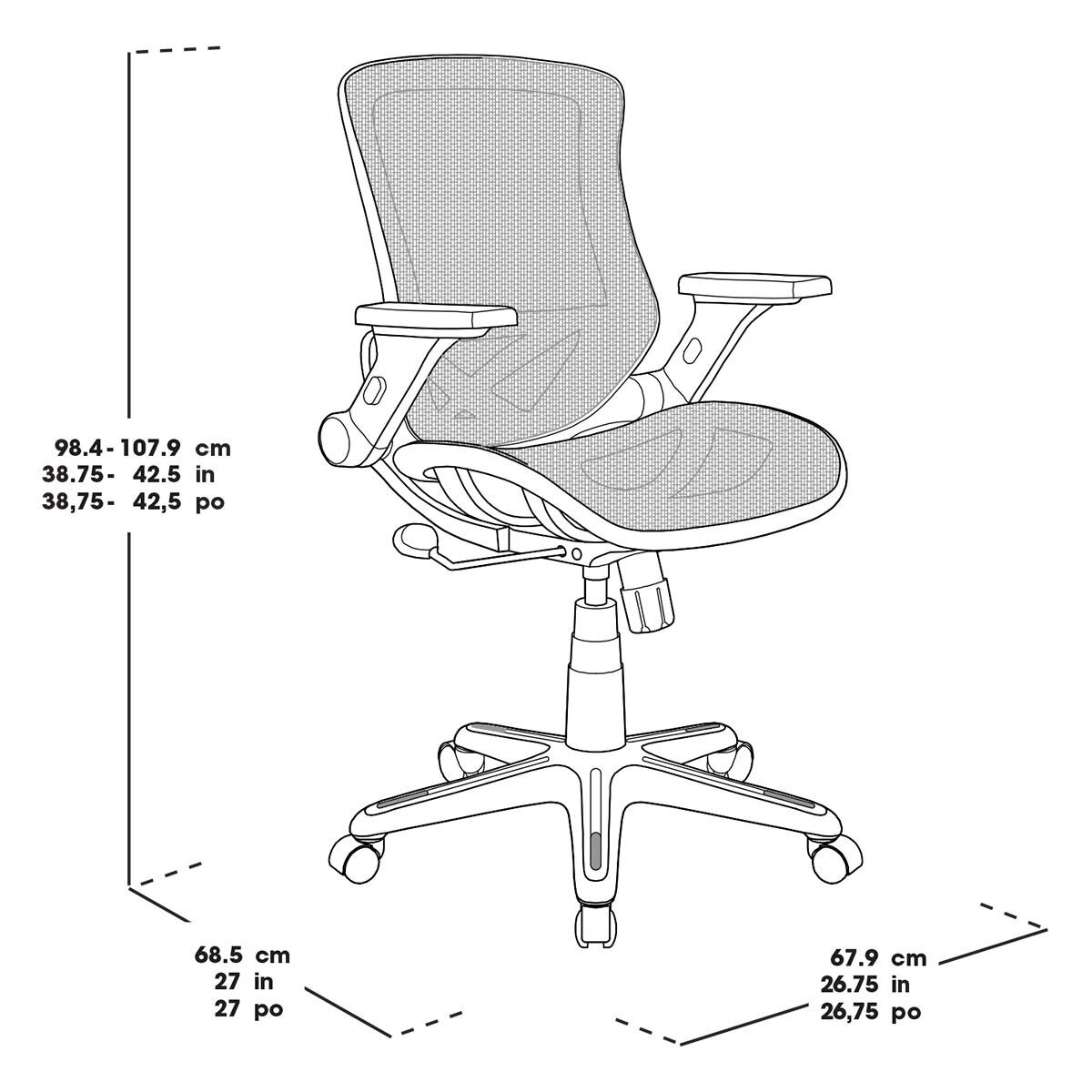 Whalen Metrex IV Mesh Office Chair Costco UK