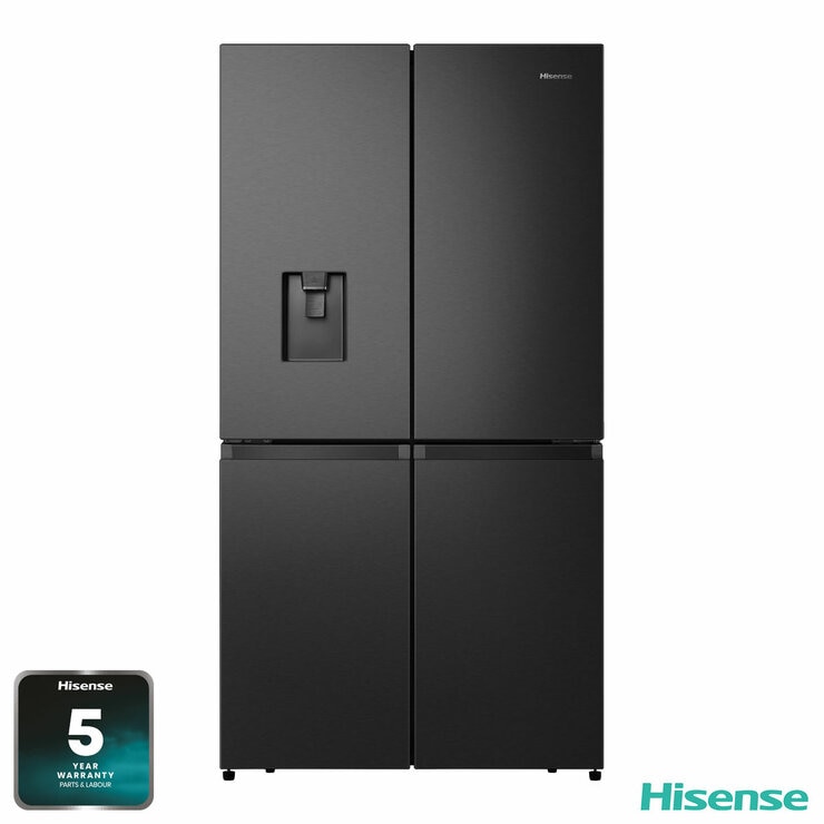 Hisense RQ758N4SWFE, Multi Door Fridge Freezer, E Rated in Black Hisense RQ758N4SWFE, Multi Door Fridge Freezer, E Rated in Black