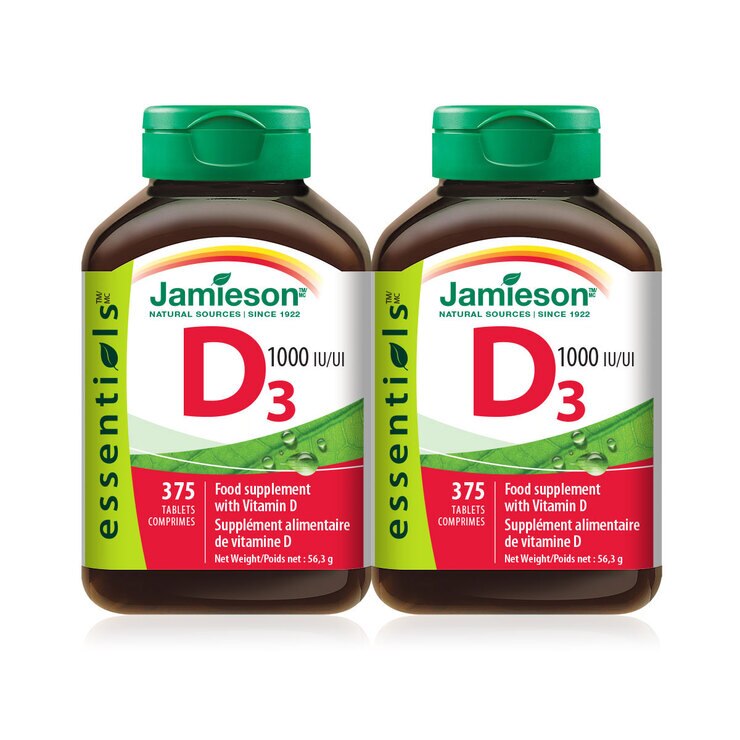 Jamieson Vitamin D 1000IU, 2 x 375 Count Costco UK
