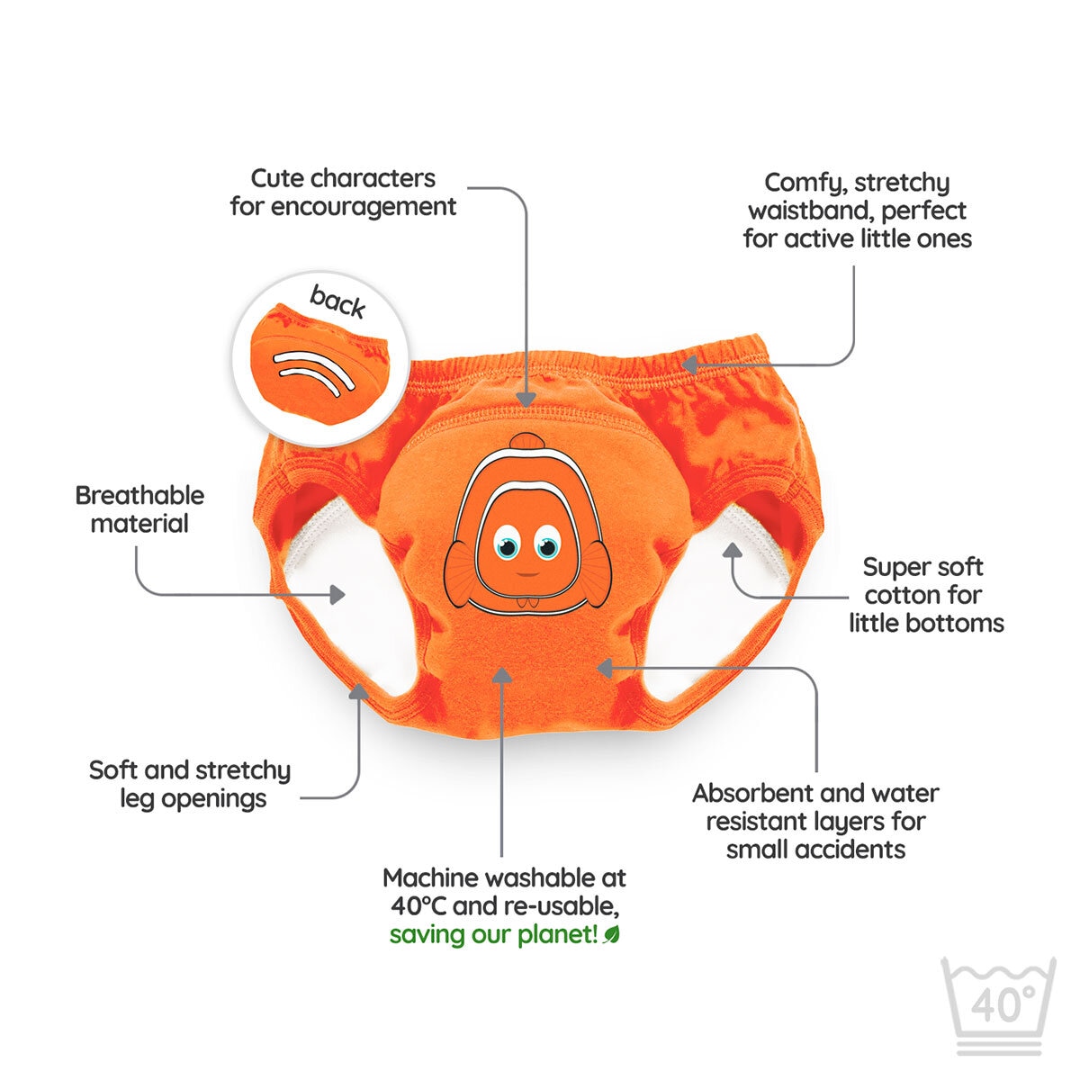 My Little Training Pants 9 Pack in Clownfish