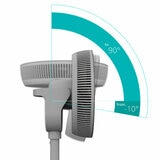 Lifestyle image of Duux Whisper Fan 3 oscillating up to 90 degrees