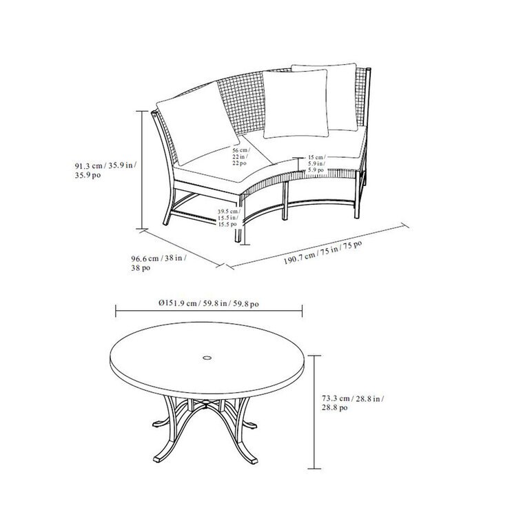 Agio Park Falls 9 Seater Woven Patio Dining Set + Cover Costco UK