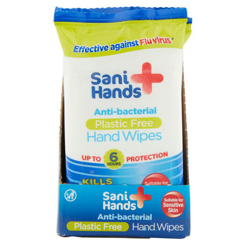 Sani Hands Antibacterial Hand Wipes, 10 x 12 Wipes