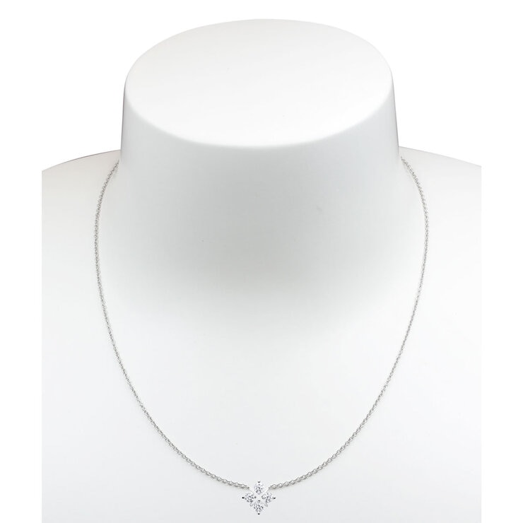 0.50ctw Round Brilliant Diamond Quatrefoil Pendant, 18ct White Gold 0.50ctw Round Brilliant Diamond Quatrefoil Pendant, 18ct White Gold