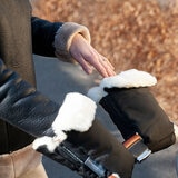 Naturally Sheepskins Merino Sheepkin Stroller Mittens in Black