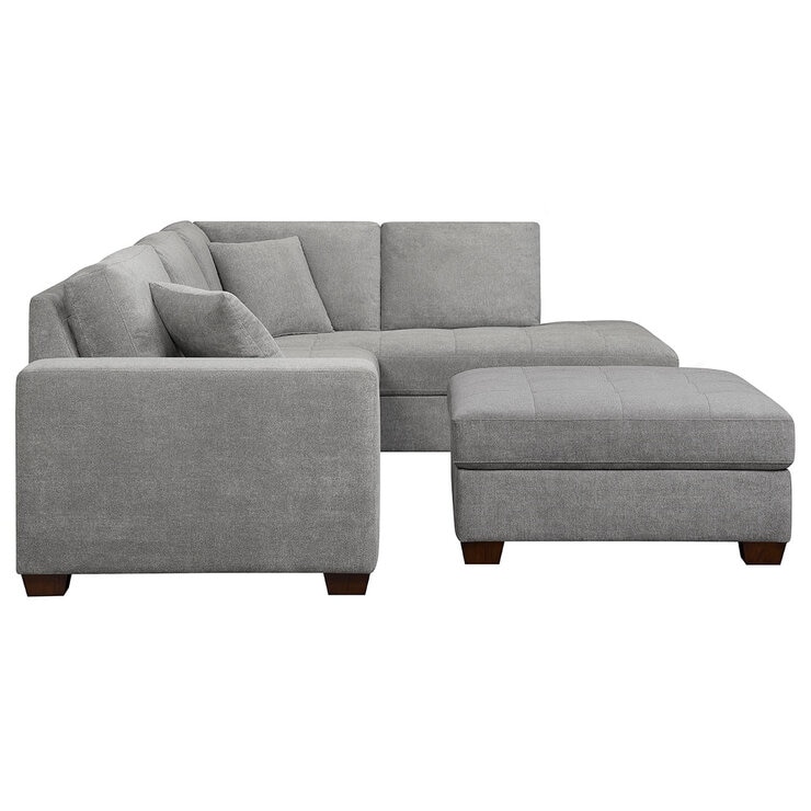 Thomasville Miles Sectional Fabric Grey Sofa