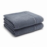 Panda Bamboo & Cotton Blue Bath Sheets, 2 Pack Panda Bamboo & Cotton Blue Bath Sheets, 2 Pack