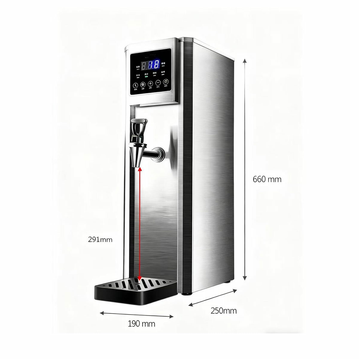 Dimensions of Contender Autofill Water Boiler 10L