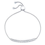 1ctw Round Brilliant Cut Bolo Bracelet, 14ct White Gold