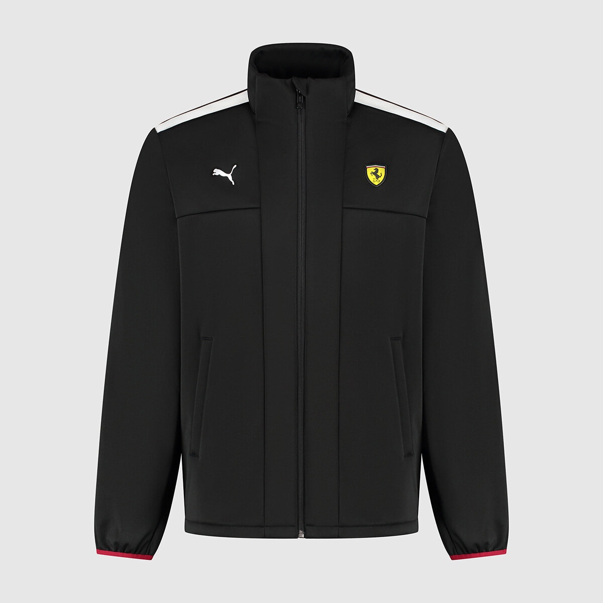 Scuderia Ferrari F1 Team Mens Logo Black Softshell Jacket 2025
