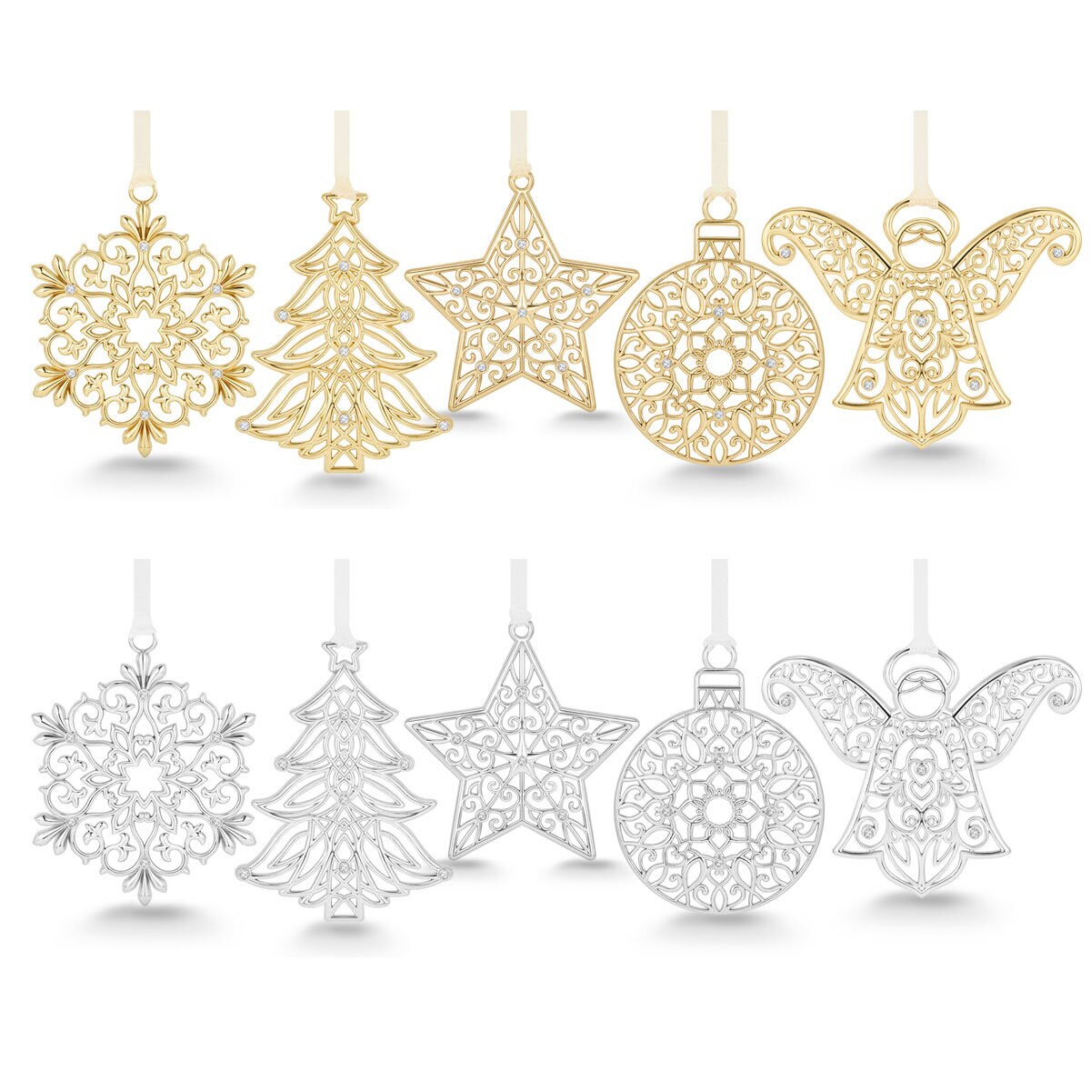 Buy 5pc Ornaments Combined Overview Image at Costco.co.uk