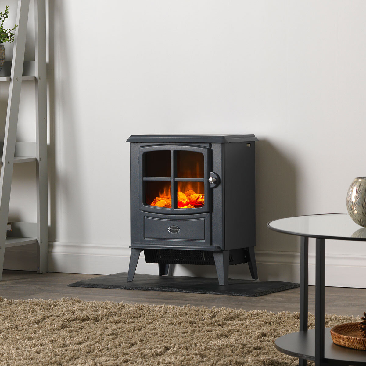Dimplex Brayford Optiflame Electric Stove in Slate Grey, 2kW