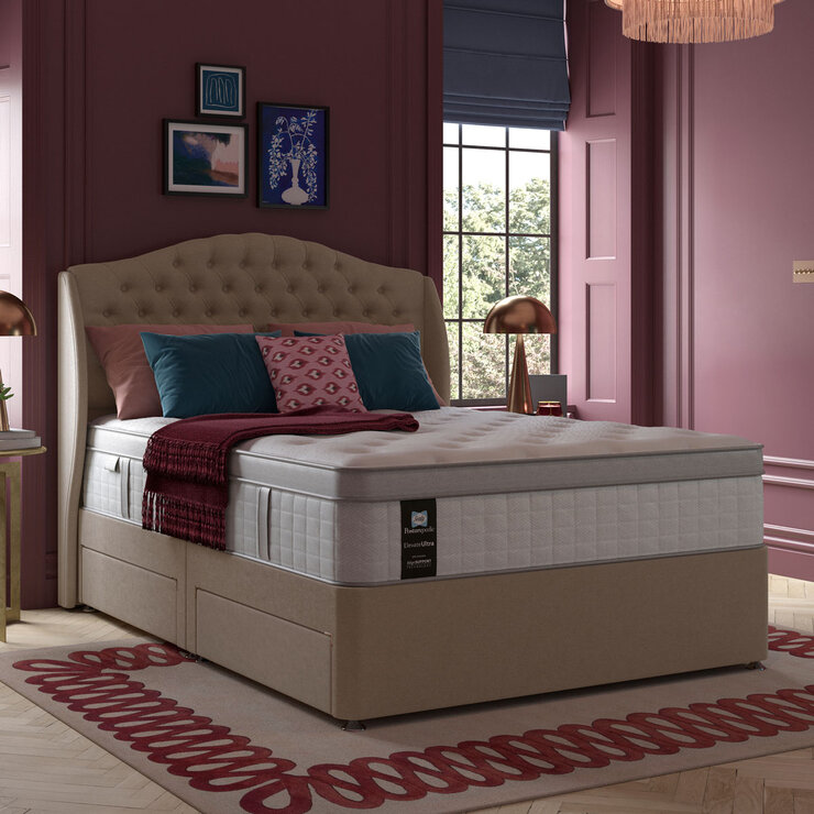 Sealy Richmond Latte Fabric Full Height Headboard, King